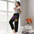 thumbnail image 6 of Picia Mardi Gras with Flamingo Womens Soft Woven Cotton Elastic Waistband Sleep Pajama Pant Lounge Sleep Pant With Pockets And Drawstring-Small, 6 of 9