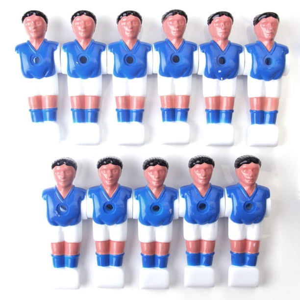 Figura de jugador de fútbol de plástico duro de 11 piezas, figura de 4,3 pulgadas Azul