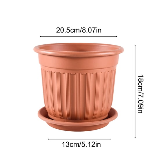 Cheapark Vintage Imitation Ceramic Pot Breathable Plant Planter Root Control Planting Vessel for Home Balcony Courtyard Green Plant Cultivation Daily Horticultural Home Decor Flower Container Gift