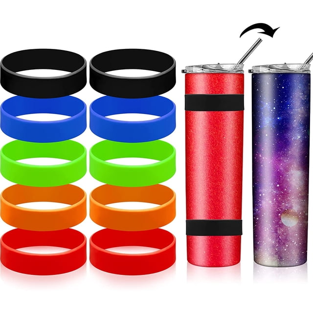 10 Bandas De Silicona Elásticas Resistentes Al Calor Para Soporte De Papel De Sublimación, Banda De Anillo Para Evitar Fantasmas, Bandas Ajustadas Para Botellas De Agua Para Envolver Tazas, Vaso De Su Muyoka Hogar