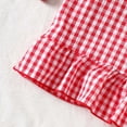 thumbnail image 6 of Amidoa Girls 2 Piece Outfits Summer Clothes Cotton Ruffle Sleeve Tank Top T-Shirt and Shorts Casual Kids Clothing Sets,Watermelon Red Size 1T, 6 of 9