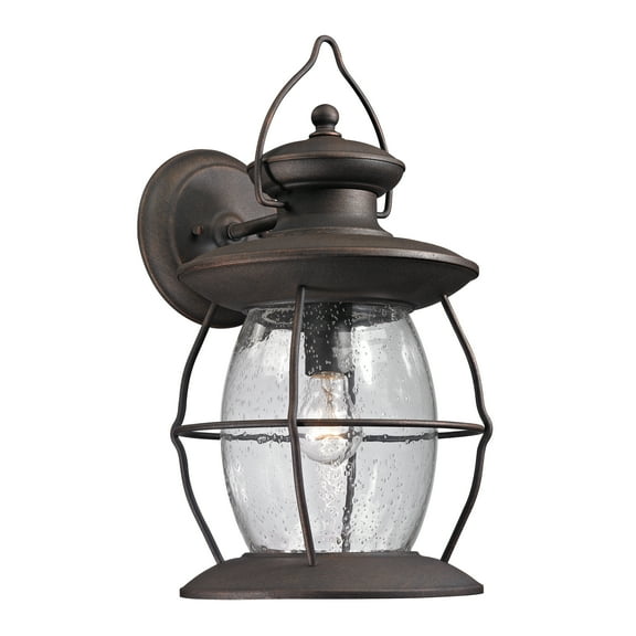 Elk Home 9-Inch Wide Outdoor Village Wall Sconce Weathered Coal