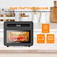 thumbnail image 5 of Homlixry Steam Air Fryer Toast Oven Combo, 26 QT Steam Convection Oven Countertop, 50 Cooking Presets, with 6 Slice Toast, 12" Pizza, Black, 5 of 7