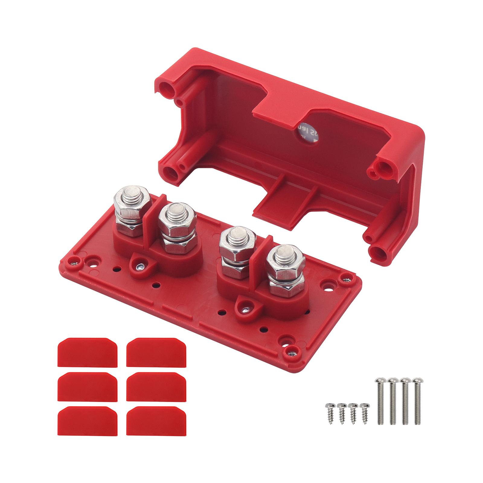 2x Power Distribution Block Junction Block Heavy Duty 300 Amp Rating Bus Bar Terminal Block for Truck Boat Car RV Marine Style E