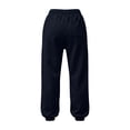 thumbnail image 7 of sdhkgrrt Women Plus Size Jogger Sweatpants Elastic Waist Casual Long Pants with Pockets Solid Active Lounge Travel Trousers Fall Fashion Outfits Winter Clothes, Black 2XL, 7 of 7