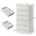 thumbnail image 4 of Dressers 6 Drawers Dresser for Bedroom, Tall Dresser for Bedroom, Modern Chest of Drawers with Concealed Handles, Vertical Wood Storage Cabinet for Bedroom, Living Room, Entryway, White,Chests Of Dra, 4 of 11