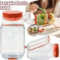 thumbnail image 1 of This set includes one salad jar lunch box, a leak-proof snack container with a lid, and a separate sauce container, perfect for meal prep, home use, outdoor activities, and travel.,B, 1 of 5