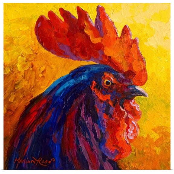 Great BIG Canvas | Rolled Marion Rose Poster Print entitled Cocky Rooster