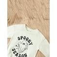 thumbnail image 4 of LMLYSoH Infant Baby Halloween Sweatshirt Jumpsuit Round Neck Long Sleeve LetteStarGhost Print Romper Toddler Clothes, 4 of 9