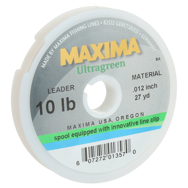Maxima Mono Leader Wheel Fishing Line, Ultragreen, 10#, 27yd 