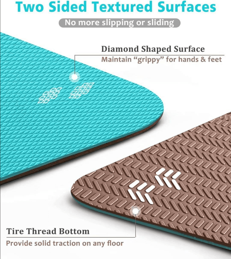 Yoga Non Slip Yoga Mat, Body Alignment System, TPE Material - Textured Non Slip Surface and Optimal Cushioning,72"x 26" Thickness 1/4"