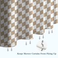 thumbnail image 6 of Beige and White Checkerboard Pattern Shower Curtain 72"x72" ,Bathroom Decorative Shower Curtains Set with 12 Hooks,Modern Waterproof Washable Shower Curtain, 6 of 6