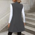 thumbnail image 4 of Women's Fashionable Casual Lapel Buttoned Waistcoat Sleeveless Solid-Colour Jacket for Women's Casual Fashion and Apparel,Light Gray,XL, 4 of 6