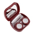 thumbnail image 2 of Unique Bargains 1 Set Contact Lens Case Heart Rectangular Lens Storage Case Wine Red, 2 of 5