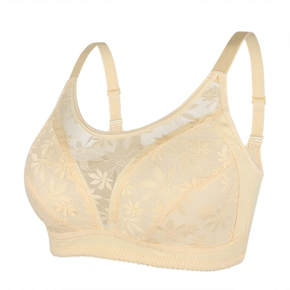 VISALY Full Coverage Bras Spaghetti Strap Bra Women Breathable Tube Top Bra Underwear Without Steel Ring And Adjustable Shoulder Strap Wireless Bras For Women Comfortable Bras Bras For Women Beige 36