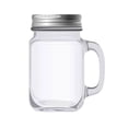 thumbnail image 1 of 24 Pack Mason Jar Mini Vidrio Con Asa Tapa 4 Oz Vaso Frasco Tarro Vaso Cristal Transparente Reunion Almacenar Organizar Diseño Pequeño Vasito Manualidades, 1 of 5