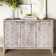 thumbnail image 2 of Farmhouse 3 Door Accent Cabinet, Three - Height Shelves - Meets Storage Needs in Office, 2 of 7