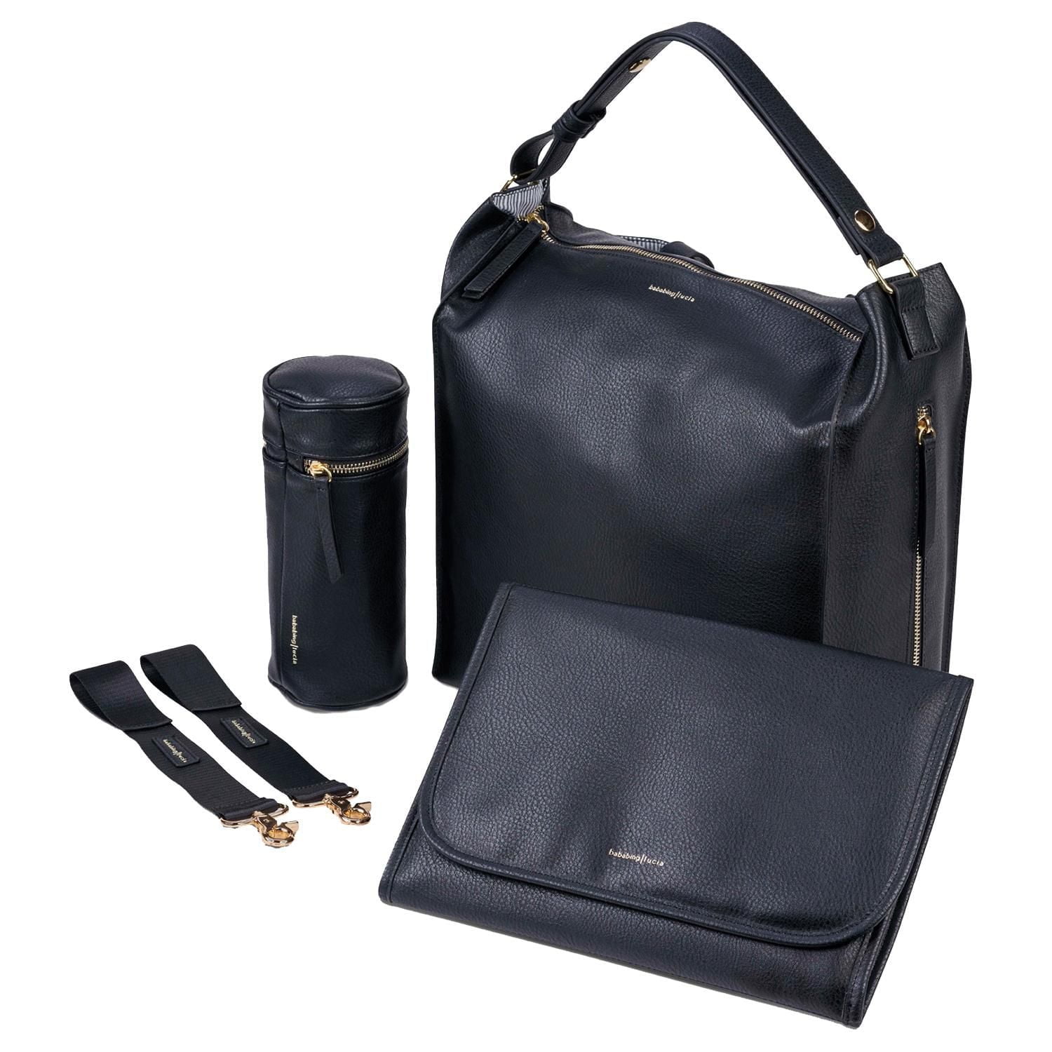 Bababing Diaper Bag Lucia Backpack Grey Blush Luxury Slouch