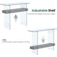 thumbnail image 6 of ivinta Glass Console Table with Storage, 39.4" Modern Faux Marble Entryway Table for Living Room, Foyer, Hallway, Bedroom 5101 (Gray), 6 of 9