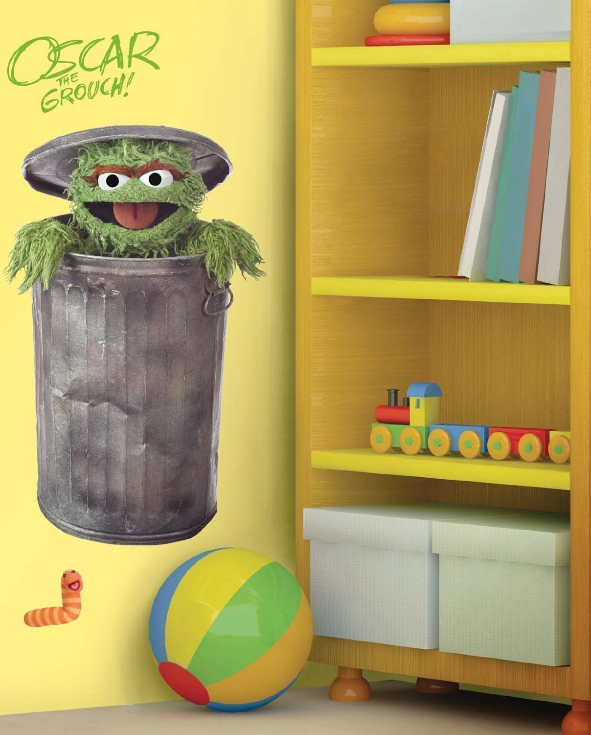 Sesame Street Oscar Giant Wall Decal, This Oscar the Grouch wall decal ...