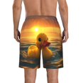 thumbnail image 3 of Yiaed Cartoon Swimming Yellow Duck Print Men's Swim Trunks with Lining Quick Dry Sports Shorts Beach Shorts Boardshorts-, 3 of 5