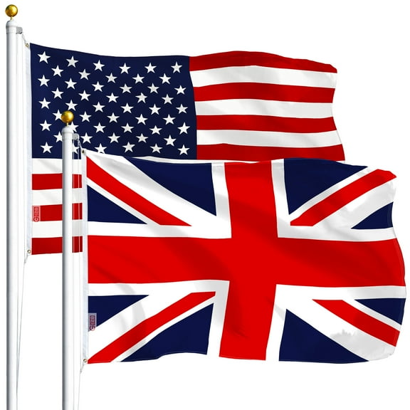 G128 - Wholesale LOT 3'x5' USA AMERICAN & 3'x5' British Union Jack United Kingdom Flag