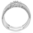 thumbnail image 3 of Pompeii 1/2 Carat 14k White Gold Round Diamond Wedding Band Enhancer Guard Ring, 3 of 3