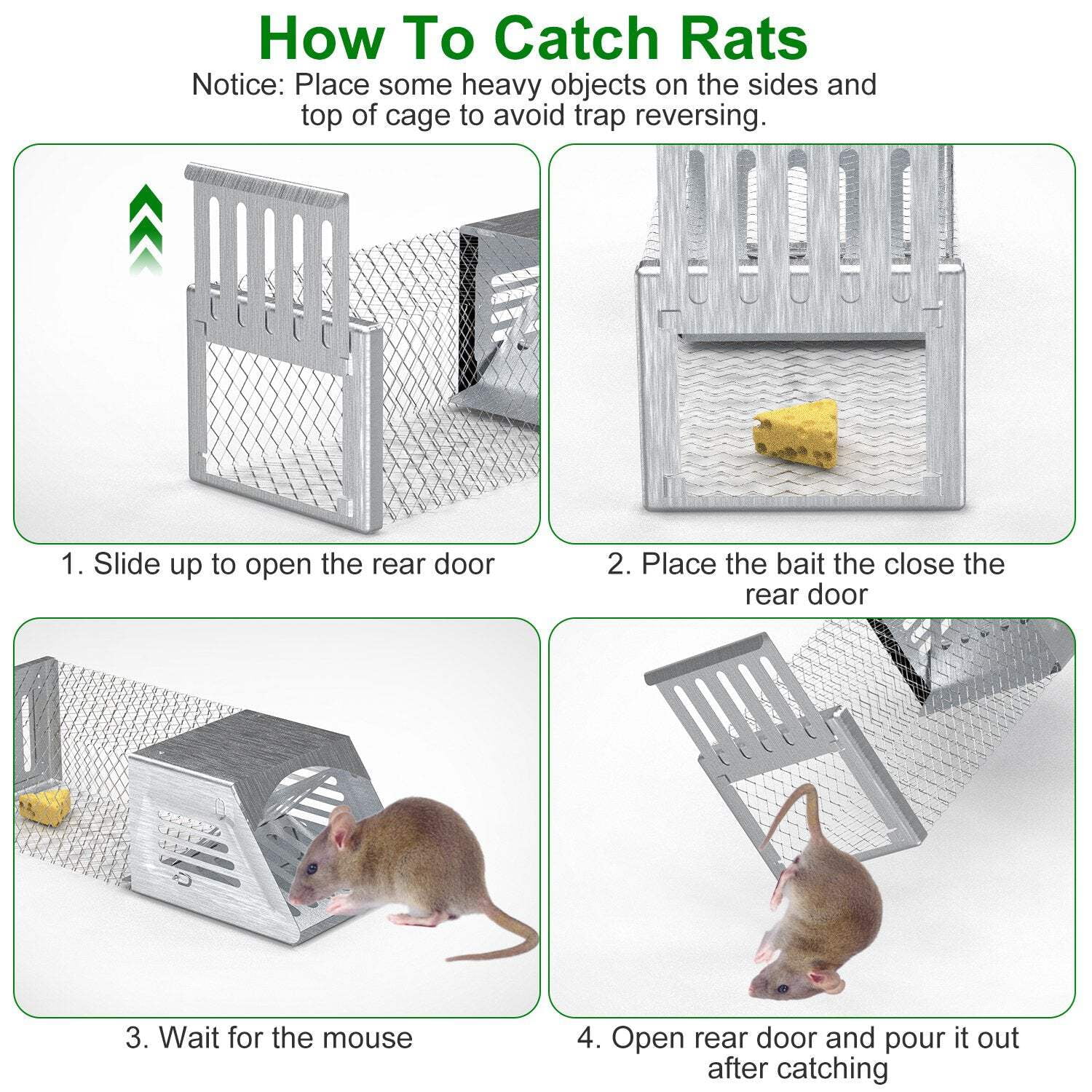2Pcs Humane Mouse Trap Cage