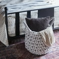 thumbnail image 4 of CosmoLiving by Cosmopolitan 17", 12"H Gray Fabric Handmade Storage Basket with Handles, 2-Pieces, 4 of 15