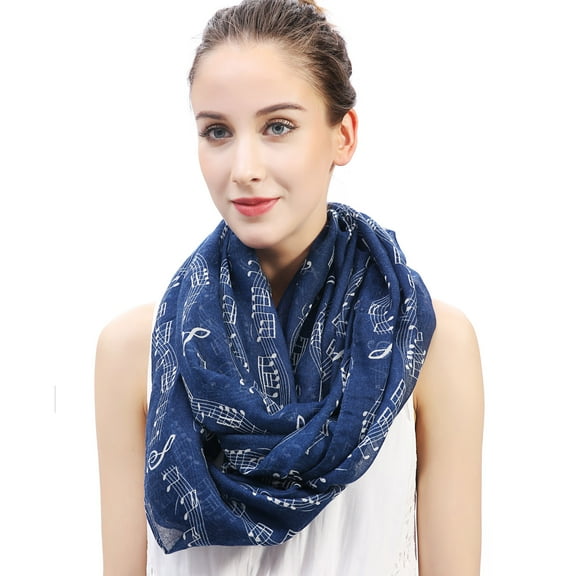 Music Note Print Infinity Scarf