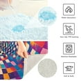 thumbnail image 3 of Yayeee Bath Rug for Bathroom Floor Non Slip Rectangle Fluffy Soft Absorbent Mat, 16"x24", Colorful Wavy Plaid, 3 of 7