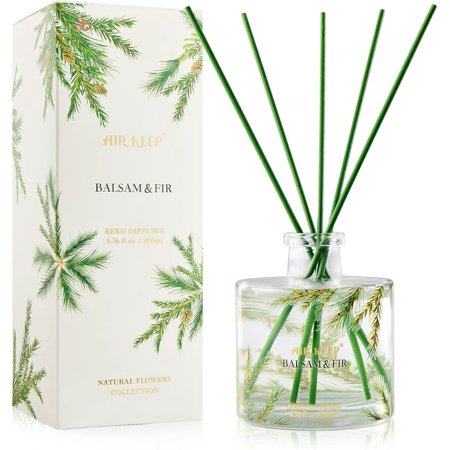 Reed Diffuser - Sandalwood Rose 8.5oz Flower Reed Diffuser Set with 8 Sticks Home Fragrance Reed Diffuser for Home Bedroom Office Bathroom Shelf Decor (Master Collection)