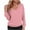 Pink, variant on NTACZA Plus Size Women's Sweater V Neck Loose Fitting Beige Sweater Long Sleeve Pullover Cozy Knit Tops Womans Jumper L