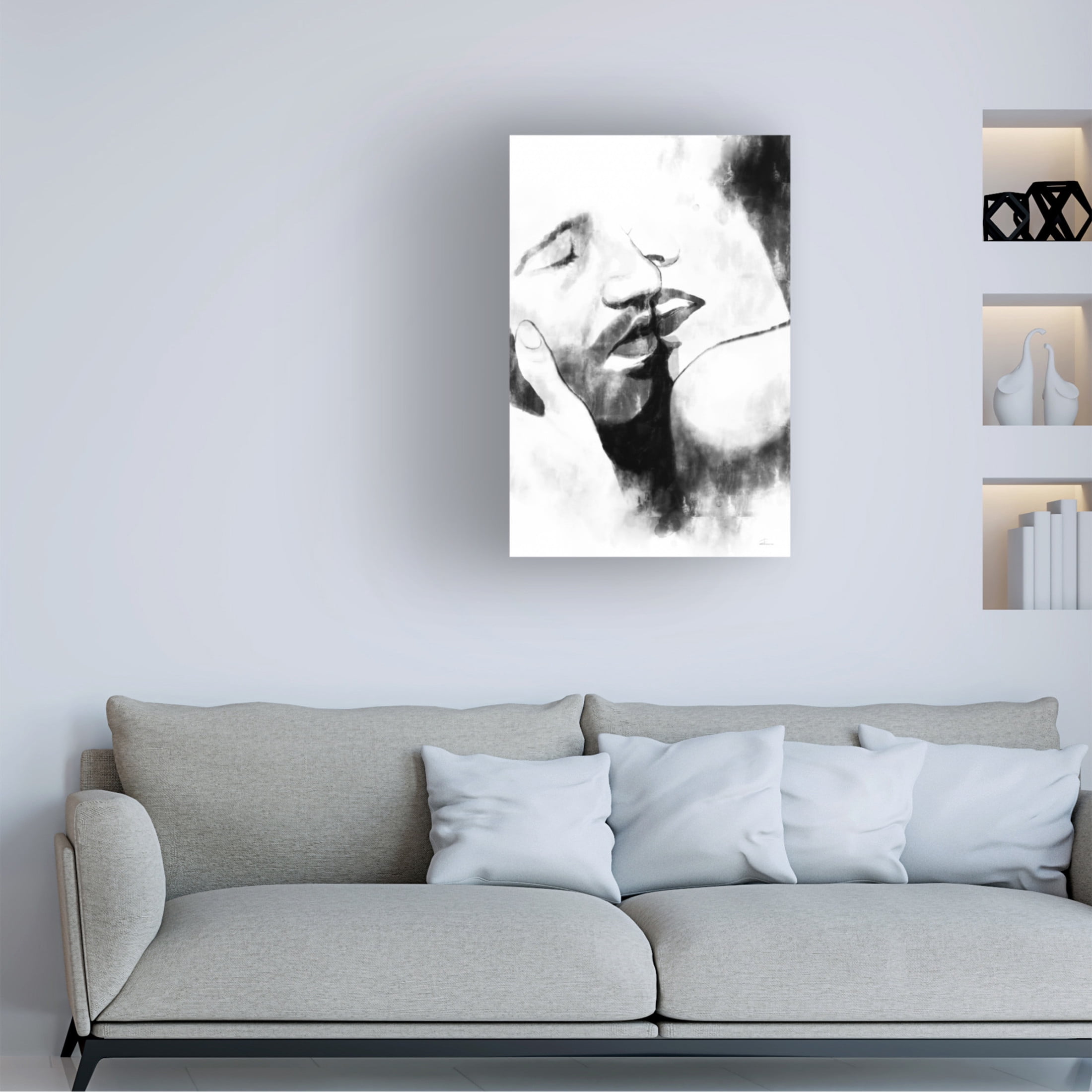 Canvas Wall Art - Pictufy Studio Ii 'Kiss Close' Wall Art for Living Room, Bedroom, or Office Décor by Trademark Fine Art - 30 x 47 Inches