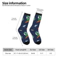 thumbnail image 6 of Uemuo Dinosaur Astronaut Space Surfing Pattern Women's Crew Socks, Soft Durable Breathable Moisture-Wicking with Odor Control Cotton socks, 6 of 9