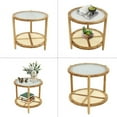 thumbnail image 6 of Retro Side Table Sofa End Coffee Tray Snack Table Shelf for Living Room Durable, 6 of 17