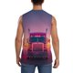 thumbnail image 4 of Balery Sunset Truck Highway Camisetas sin mangas para hombre, absorbe la humedad y protege contra el mal olor.-Large, 4 of 7