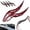 Red-B, variant on Car Roof Dragon Horns Modification, Universal Lovely Creative Devil Horn Car Exterior Decor, No-Drill Install Cool Cars Accessories for SUV, Sedan, Hatchback