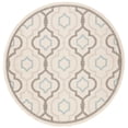 thumbnail image 2 of Safavieh Courtyard Bayon Geometric Indoor/Outdoor Area Rug, Beige/Dark Beige, 5'3" x 5'3" Round, 2 of 8