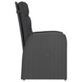 thumbnail image 3 of vidaXL 11 Piece Outdoor Dining Set with Cushions Poly Rattan Black, 3 of 5