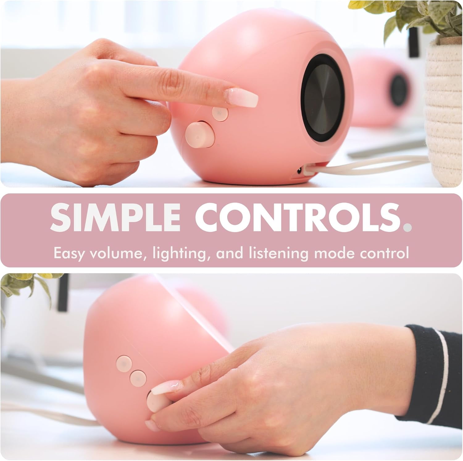 X9 Performance Pink Computer Speakers for Desktop PC with RGB Lighting, Bluetooth, USB, and AUX - Triple Mode Connection, Dual 2.25" Drivers for Work and Play, Desktop Speakers for PC - Pink