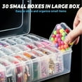 thumbnail image 7 of Stylish 30 Compartment Clear Organizers Box Sturdy Plastic Storage Case Portable for Jewelry Beads Desk Accessories, 7 of 7