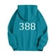 thumbnail image 3 of Squid Game Player Kids Hoodie Sweatshirt – Official Green Cosplay Hoodie for Children, Ideal for Squid Game Fans and Events Blue 150, 3 of 4