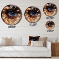 thumbnail image 5 of Designart "Colorful Crying Eye of a Woman I" Fashion Oversized Wall Clock, 5 of 5