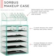 thumbnail image 7 of Sorbus Cosmetic Makeup Organizer and Jewelry Storage Case Display - Spacious Design - Great for Bathroom, Dresser, Vanity and Countertop - 4 Large, 2 Small Drawers, Teal Thrill, 7 of 7