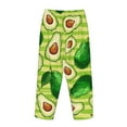 thumbnail image 5 of Fotbe Avocado Green Striped Women's Pajama Pants,Sleepwear Pants,Pj Bottoms Drawstring And Pockets-Small, 5 of 9