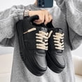 thumbnail image 4 of Fashion Casual Men'S Low-Top Thick-Soled Trendy Platform Slip-On Closure, Solid Color Shoes | Upper, Rubber Sole, 4 of 5