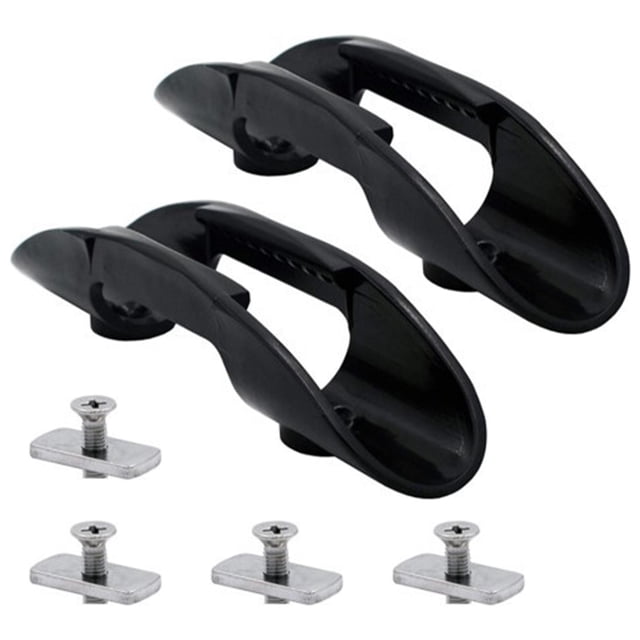 2x Universal paddle Holder Clips Oars Keeper Marine Boat Reemplazo W / Tornillos Junta Canoa de montaje y fácil para remo Dingh Cola Clips de soporte de paleta de kayak