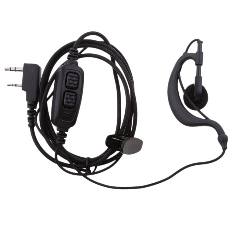 Dual PTT Earphone Earbuds with Mic for Baofeng UV-82 UV82L UV-89 Walkie Talkies