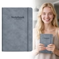 thumbnail image 3 of A5 Thickened Softcover Sewn Notebook, Wear Resistant Smooth Writing Journal, Multi Color Portable Leather Pocket Book With Button (Multicolor, 21*14.5*1.2CM), 3 of 9
